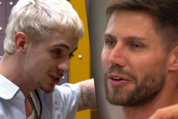 Juliano e Jonas em uma montagem no BBB 26