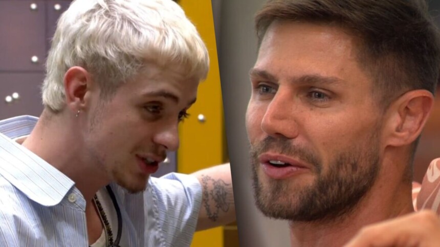 Juliano e Jonas em uma montagem no BBB 26