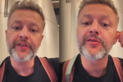 Lucas Lima relatando que foi vítima de assalto em São Paulo