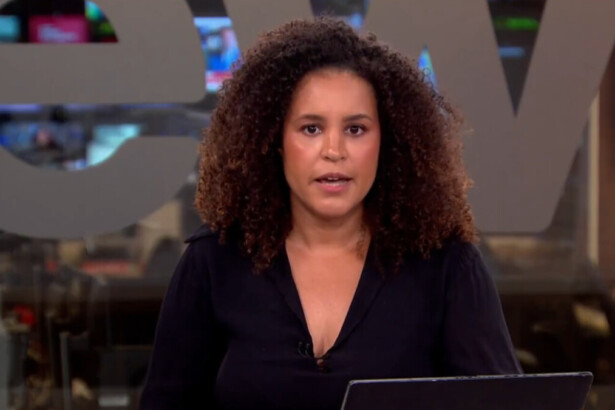 Marcelly Setúbal no estúdio da GloboNews, em trecho do Plantão da Globo