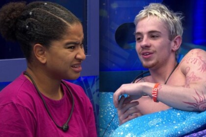 Milena e Juliano em uma montagem no BBB 26