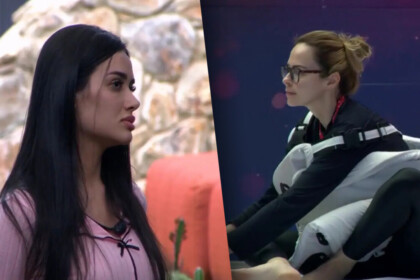 jordana olha para Ana Paula com cara séria enquanto recebe punição no BBB 26