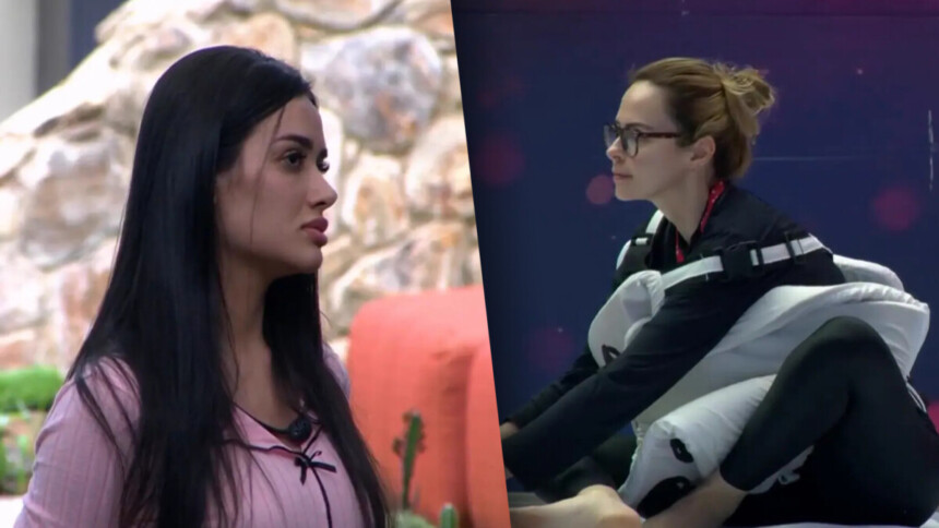 jordana olha para Ana Paula com cara séria enquanto recebe punição no BBB 26
