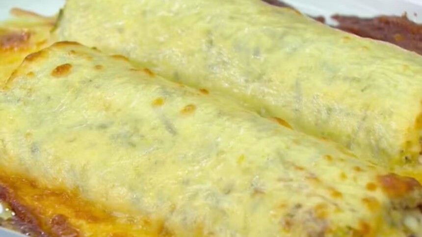 Rocambole de abobrinha em trecho de receita do Mais Você