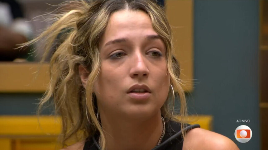 Samira olha assustada ao saber que caiu no Paredão do BBB 26