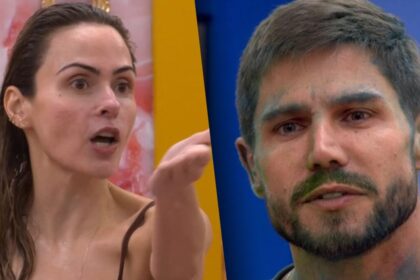 Ana Paula e Jonas em uma montagem na treta do BBB 26