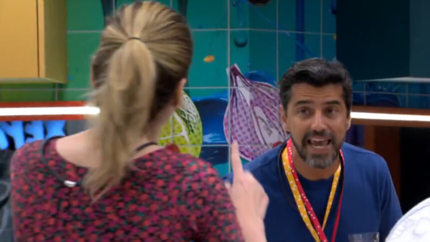 Ana Paula Renault e Alberto Cowboy em trecho de treta na cozinha do BBB 26