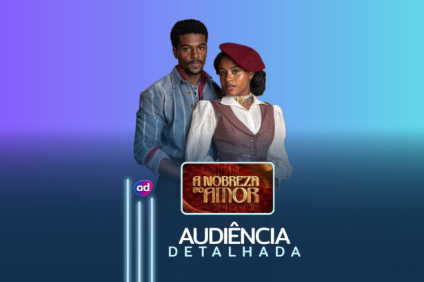 Protagonistas da novela na arte de audiência detalhada de A Nobreza do Amor