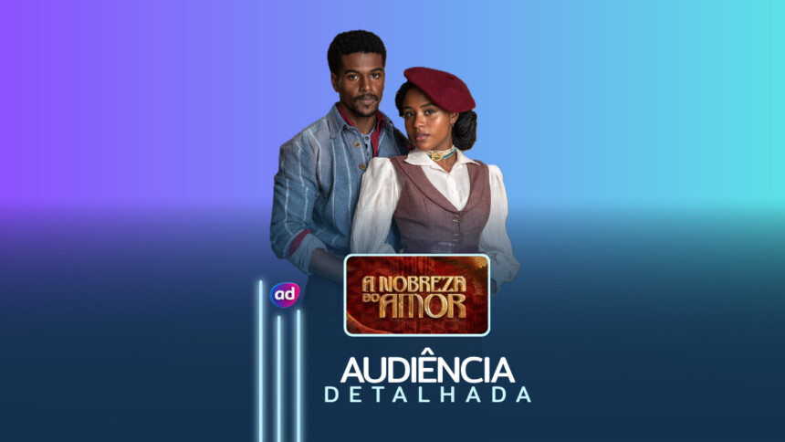 Protagonistas da novela na arte de audiência detalhada de A Nobreza do Amor