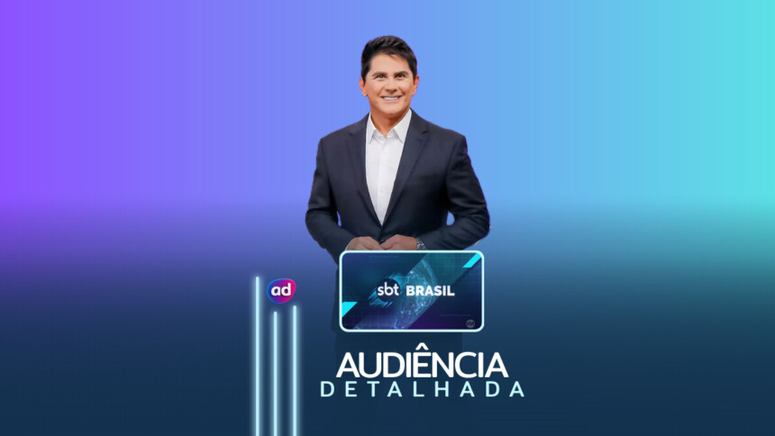 Cesar Filho na arte de audiência detalhada do SBT Brasil