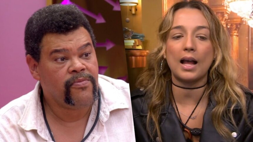 Babu e Samira em uma montagem no BBB 26