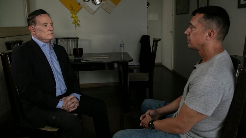 Cabrini, frente a frente, em entrevista com coronel Geraldo no Domingo Espetacular