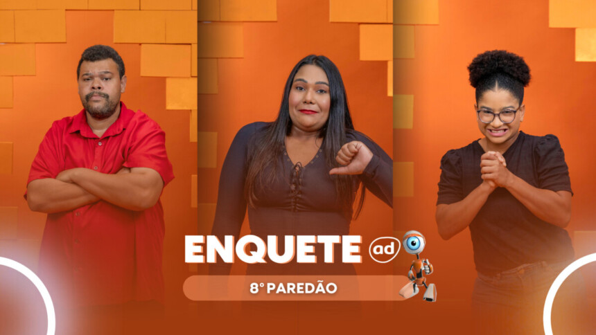 Babu, Chaiany e Milena na arte da enquete do 8ª Paredão do BBB 26