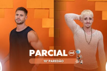Jonas divide tela com Juliano Floss na arte da enquete do 10º Paredão do BBB 26 no Portal Alta Definição