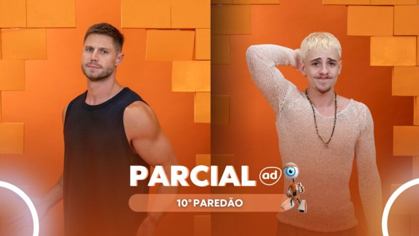 Jonas divide tela com Juliano Floss na arte da enquete do 10º Paredão do BBB 26 no Portal Alta Definição