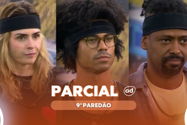 Ana Paula Renault divide tela com Breno e Leandro Boneco na arte da parcial da enquete do nono Paredão do BBB 26