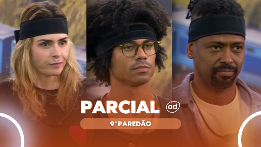 Ana Paula Renault divide tela com Breno e Leandro Boneco na arte da parcial da enquete do nono Paredão do BBB 26