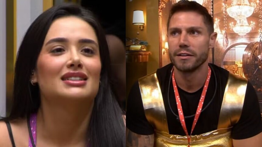 Jordana e Jonas em uma montagem no BBB 26
