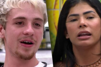 Juliano Floss e Marciele em uma montagem na treta do BBB 26