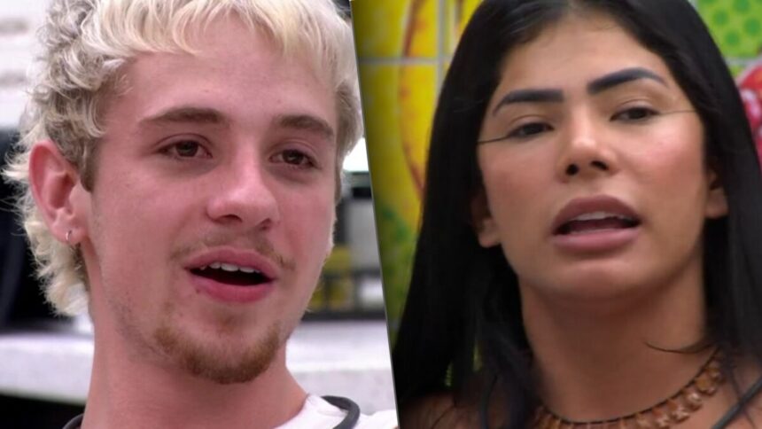 Juliano Floss e Marciele em uma montagem na treta do BBB 26
