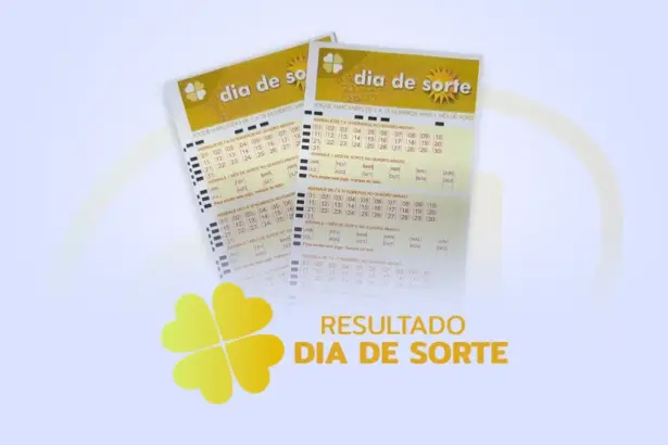 Bilhete amarelo na arte do resultado do Dia De Sorte