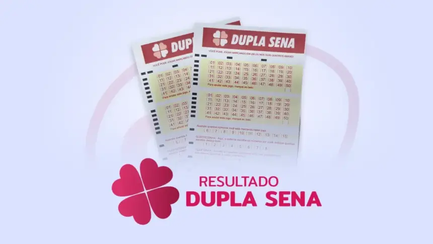 Bilhete Vermelho na arte do resultado da Dupla Sena