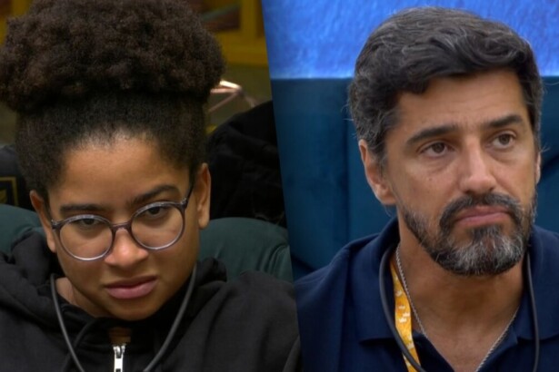 Milena e Alberto Cowboy em uma montagem no BBB 26