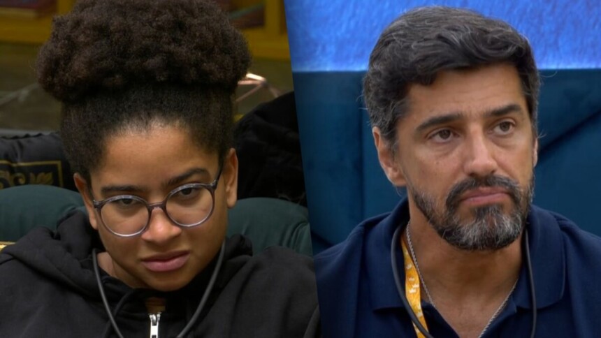 Milena e Alberto Cowboy em uma montagem no BBB 26