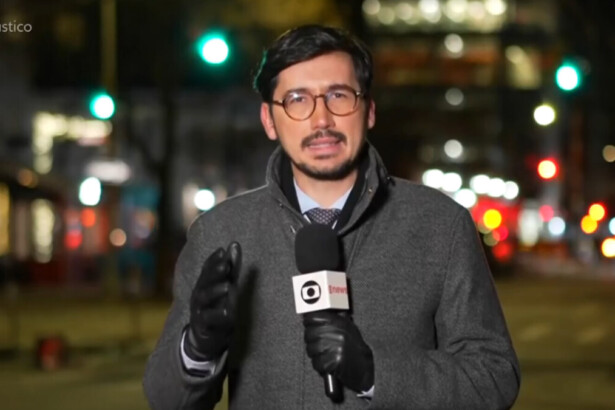 Nilson Klava em trecho de reportagem no Fantástico direto do Nova York