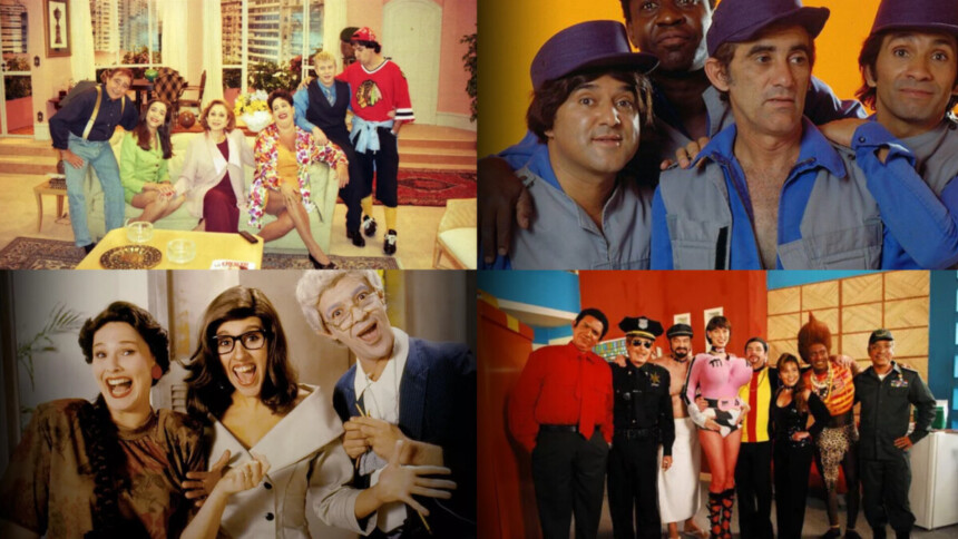 5 momentos com o elenco dos programas de humor da Globo que deixaram saudades como: Sai de Baixo, Os Trapalhões, TV Pirata e Casseta & Planeta