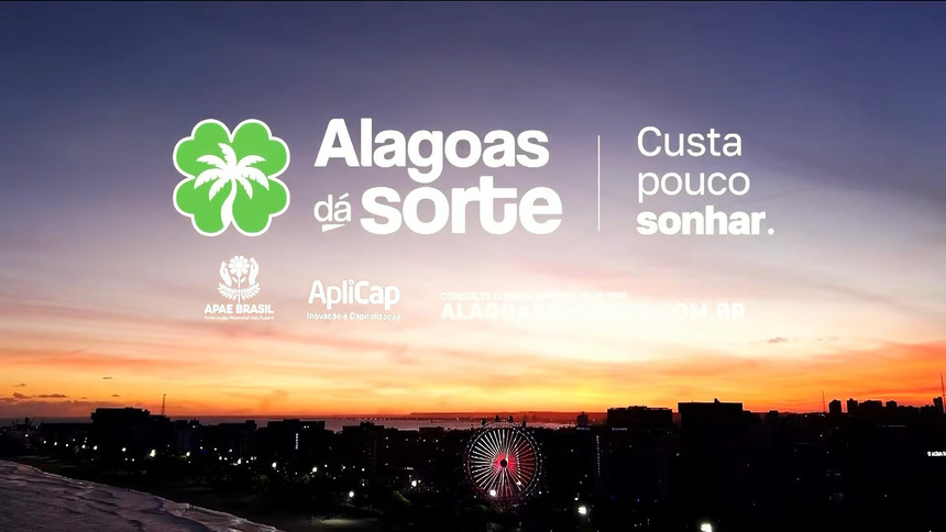 Resultado Alagoas dá Sorte: logo com trevo verde, paisagem litorânea de Alagoas