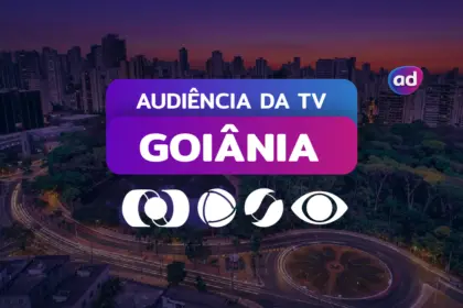 Arte dos consolidados de audiência da TV em Goiânia