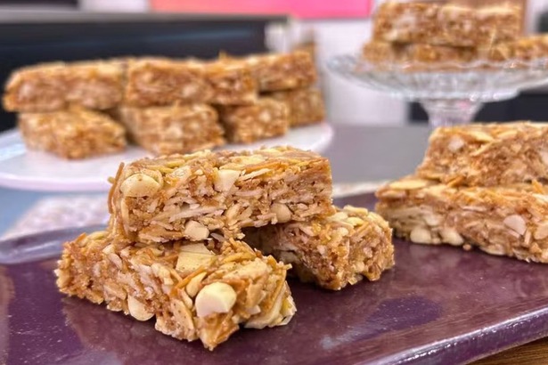 Barrinha doce com macarrão em trecho de receita do Mais Você
