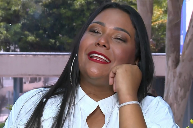 Chaiany participando do Café com o Eliminado do BBB 26 no Mais Você