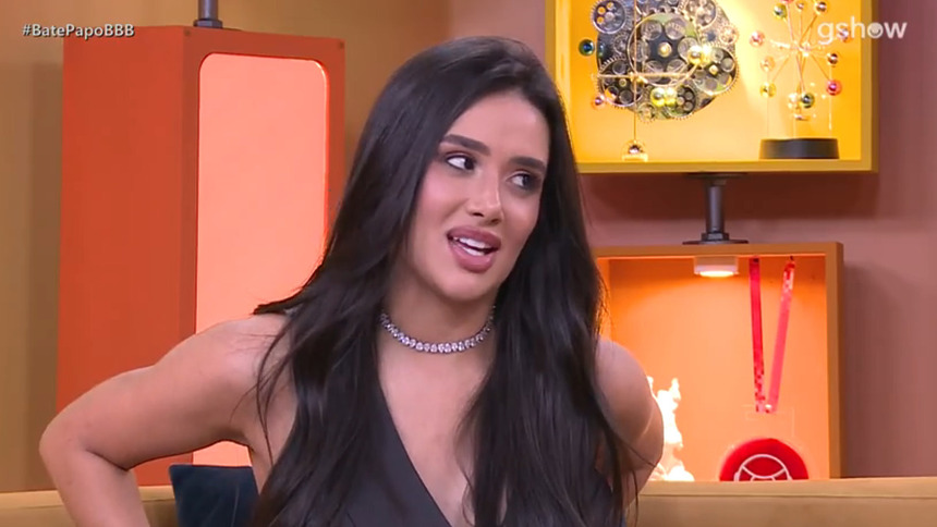 Jordana surpresa em trecho do Bate-Papo BBB