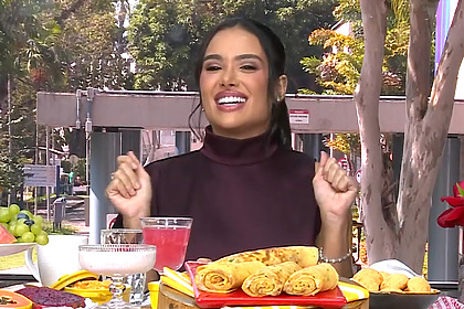 Jordana participando do Café com o Eliminado do BBB 26