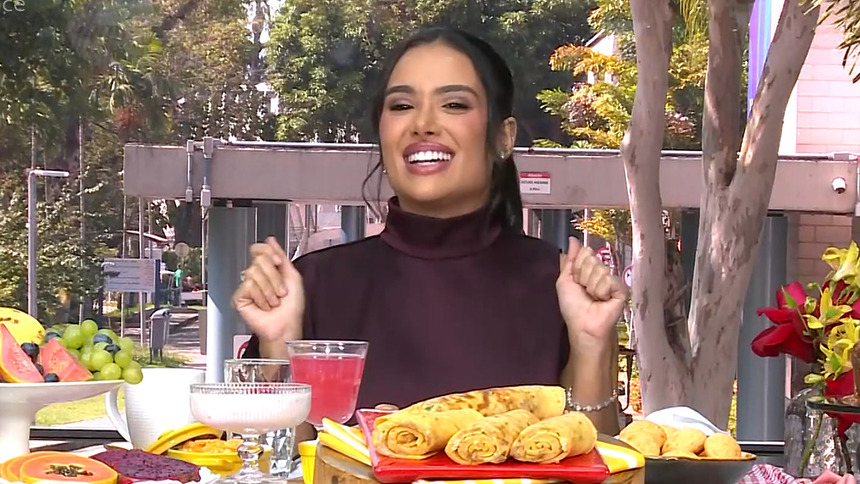 Jordana participando do Café com o Eliminado do BBB 26