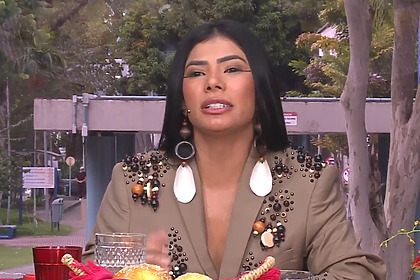 Marciele participando do Café com o Eliminado do BBB 26