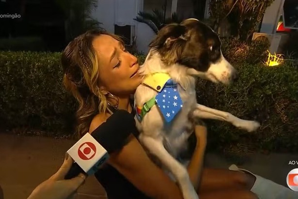 Samira com Lindolfo no coloco, emocionada no reencontro após deixar o BBB 26