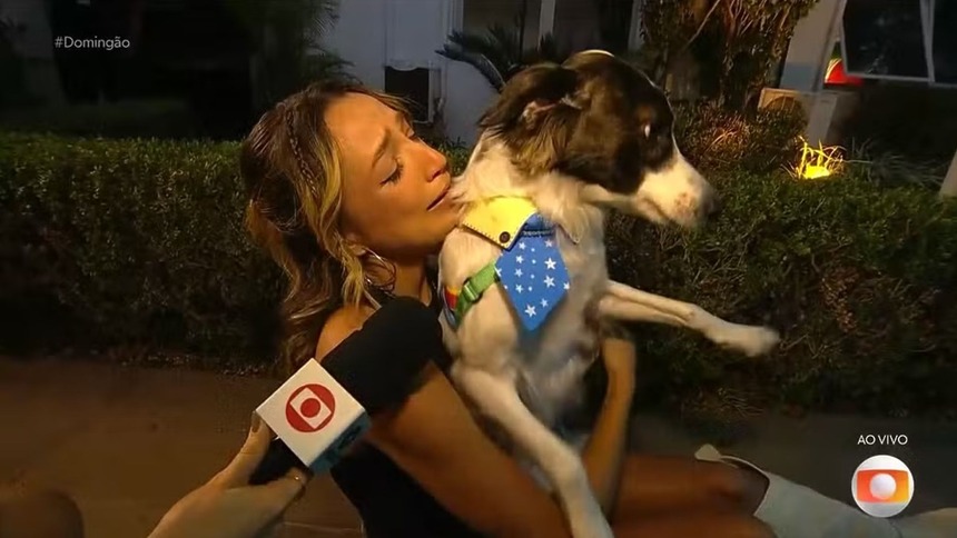 Samira com Lindolfo no coloco, emocionada no reencontro após deixar o BBB 26