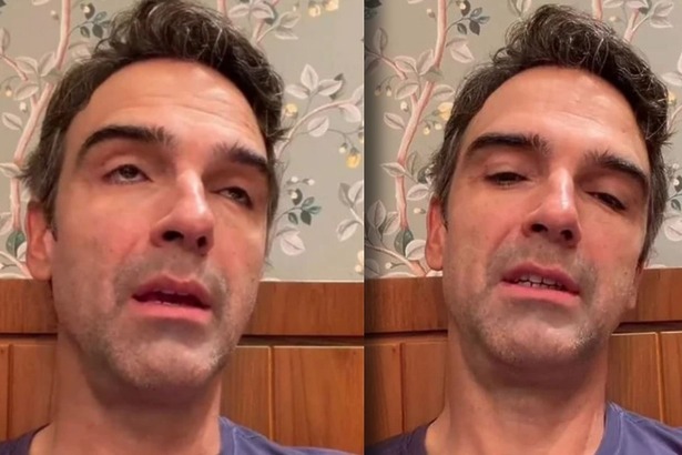 Tadeu Schmidt com cara de exausto e acabado pós BBB 26