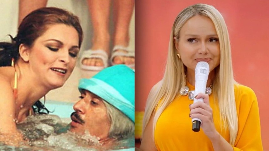 Tiririca e Luiza Ambiel em montagem com Eliana em seu programa na Globo