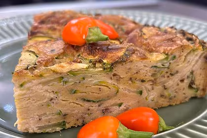 Torta de abobrinha em trecho de receita do Mais Você