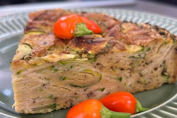 Torta de abobrinha em trecho de receita do Mais Você