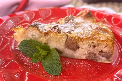 Torta de maçã com pão em trecho de receita do Mais Você