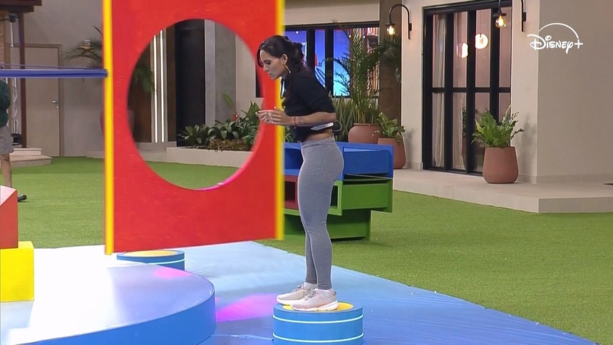 Morena na plataforma em trecho da Prova do Patrão