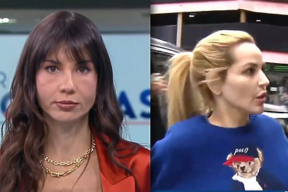 Amanda Klein divide tela com Deolane Bezerra. Ela está séria e entra na delegacia onde a repórter do SBT News consegue uma declaração