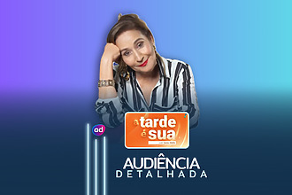 Sonia Abrão na arte de divulgação da Audiência Detalhada do A Tarde É Sua