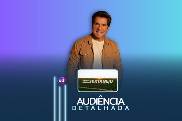 Daniel sorridente na arte da Audiência Detalhada De Viver Sertanejo
