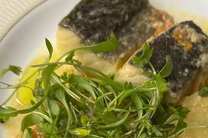 Caldeirada de bacalhau em trecho de receita do Mais Você